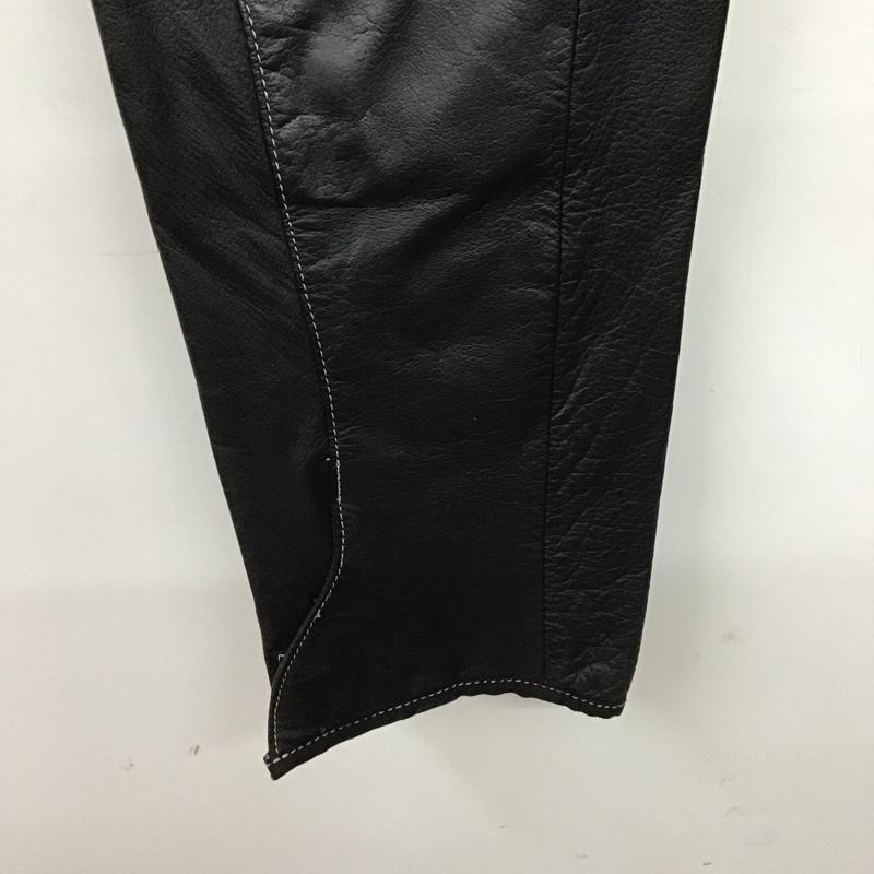 ジャンポールゴルチエ Jean Paul Gaultier パンツ ワークパンツ、ペインターパンツ レザーパンツ ワイドパンツ カジュアルパンツ カウレザーパンツ 48 無地 黒 / ブラック /  メンズ USED 古着 中古 10149759