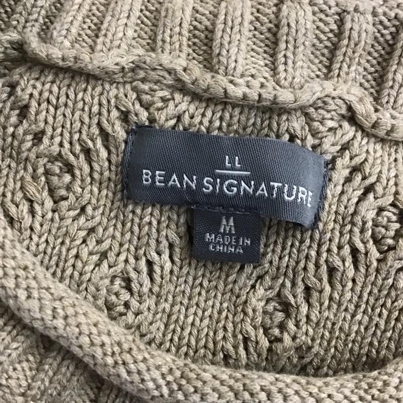 エルエルビーン L.L.Bean ニット、セーター 長袖 長袖ニットカットソー ニット セーター クルーネックニット M  ベージュ / ベージュ /  メンズ USED 古着 中古 10113613