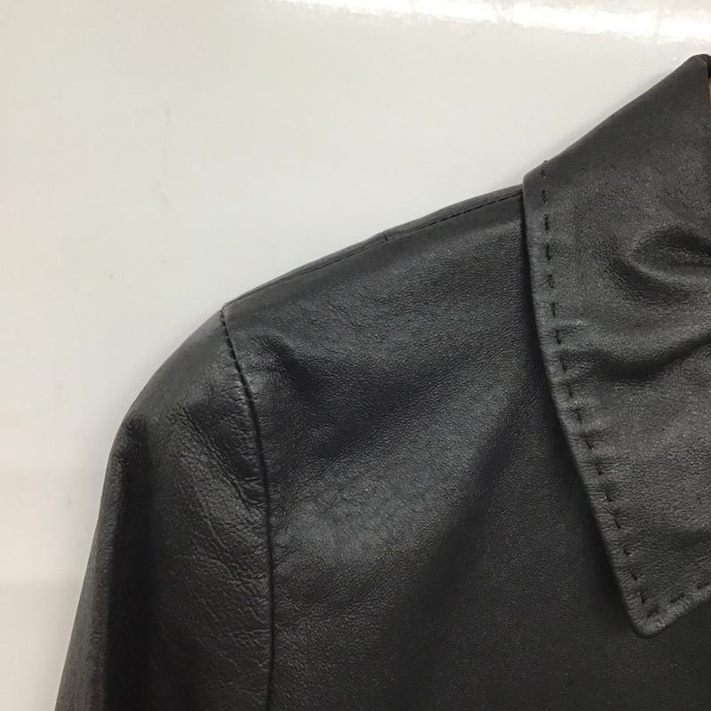 メルローズ MELROSE ジャケット、上着 ジャケット、ブレザー レザージャケット ボタンジャケット アウター 3 無地 黒 / ブラック /  レディース USED 古着 中古 10147186