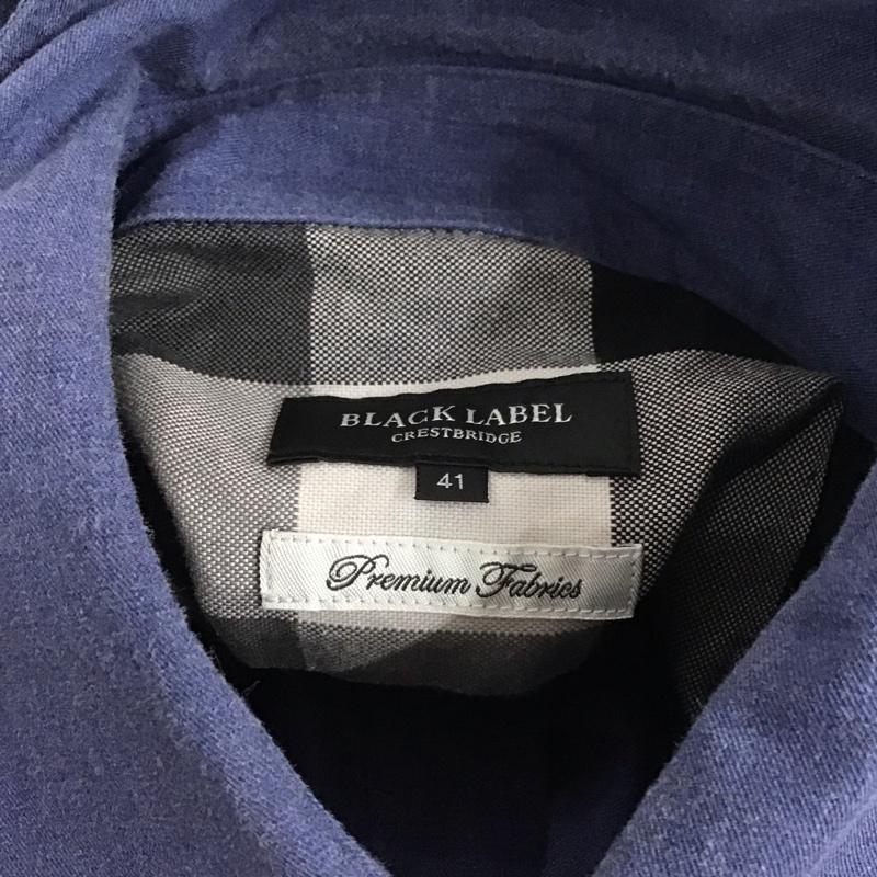 ブラックレーベルクレストブリッジ BLACK LABEL CRESTBRIDGE シャツ、ブラウス 長袖 長袖シャツ 無地シャツ カラーシャツ 無地 紺 / ネイビー /  メンズ USED 古着 中古 10127333