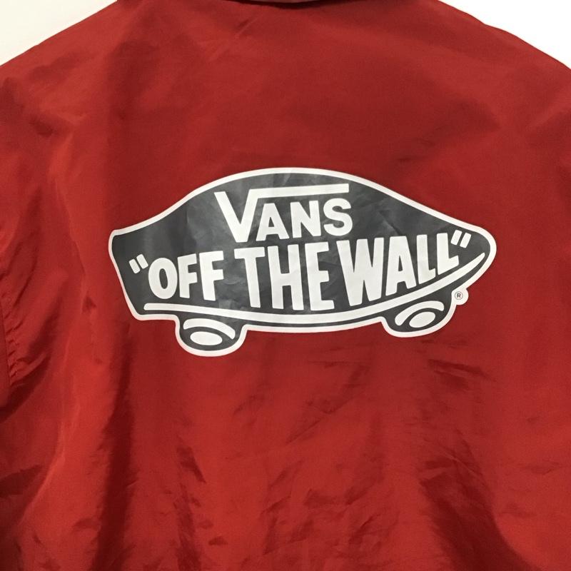 バンズ VANS ジャケット、上着 ジャンパー、ブルゾン ナイロンジャケット カジュアルジャケット アウター L ロゴ、文字 赤 / レッド /  メンズ USED 古着 中古 10147360