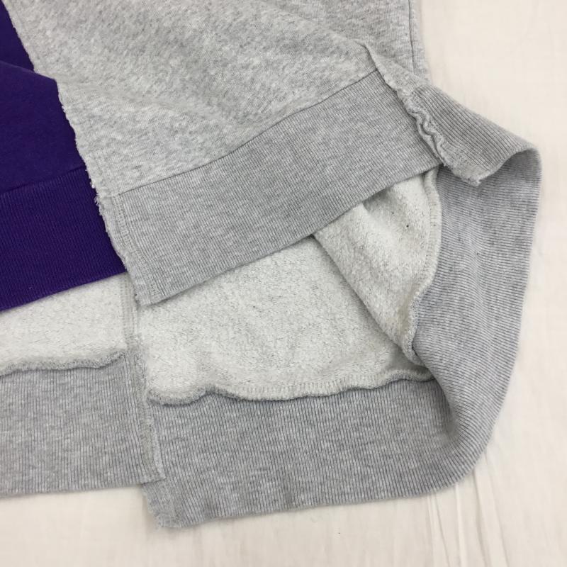 チャンピオン Champion トレーナー 長袖 CW-Q007 L プリント 灰 / グレー / X 紫 / パープル /  レディース USED 古着 中古 10138232