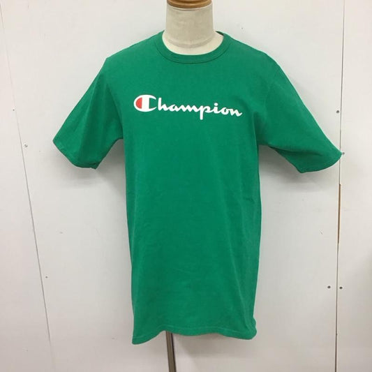 チャンピオン Champion Tシャツ 半袖 半袖カットソー プリントTシャツ クルーネックカットソー L ロゴ、文字 緑 / グリーン /  メンズ USED 古着 中古 10126194