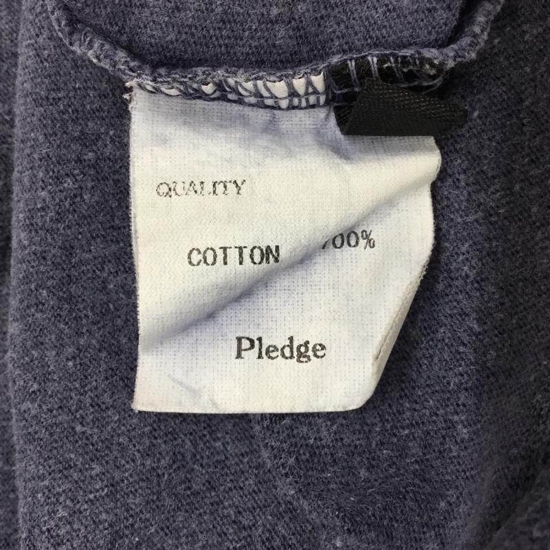 プレッジ Pledge Tシャツ 半袖 半袖カットソー プリントTシャツ クルーネックカットソー 46 プリント 紺 / ネイビー /  メンズ USED 古着 中古 10114587