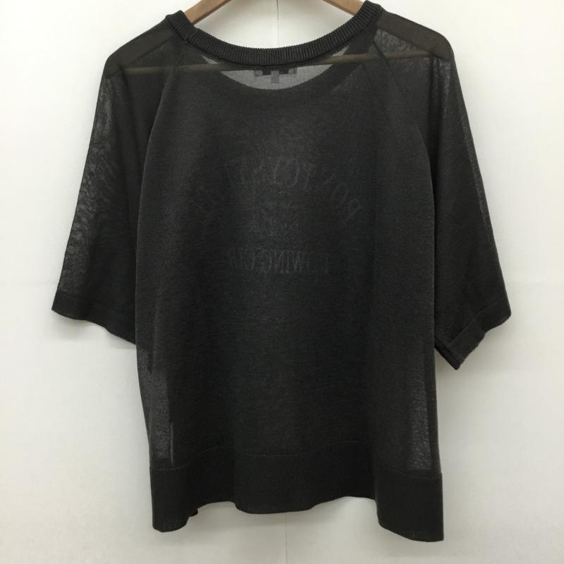 グローバルワーク GLOBAL WORK カットソー 半袖 M ロゴ、文字 チャコールグレー / チャコールグレー /  レディース USED 古着 中古 10141848