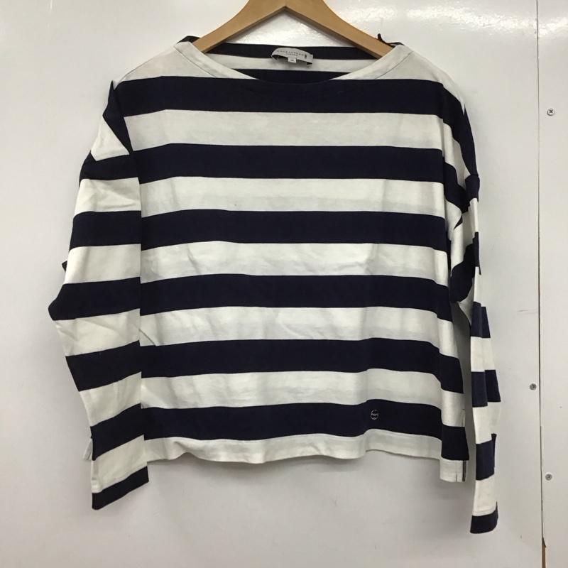 マッキントッシュフィロソフィー MACKINTOSH PHILOSOPH Tシャツ 長袖 38 ボーダー柄 白 / ホワイト / X 紺 / ネイビー /  レディース USED 古着 中古 10147159