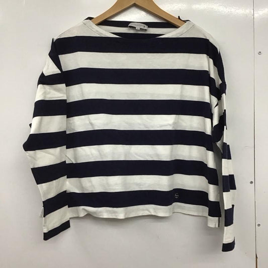 マッキントッシュフィロソフィー MACKINTOSH PHILOSOPH Tシャツ 長袖 38 ボーダー柄 白 / ホワイト / X 紺 / ネイビー /  レディース USED 古着 中古 10147159