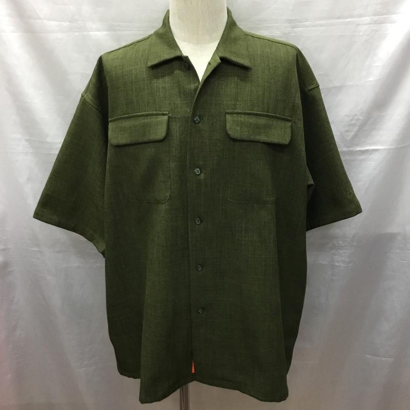 エフエイティー FAT シャツ、ブラウス 半袖 F32010-SH17-AB 半袖シャツ カラーシャツ 半袖カットソー 無地 緑 / グリーン /  メンズ USED 古着 中古 10120262