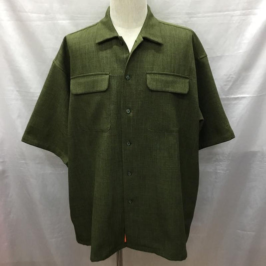 エフエイティー FAT シャツ、ブラウス 半袖 F32010-SH17-AB 半袖シャツ カラーシャツ 半袖カットソー 無地 緑 / グリーン /  メンズ USED 古着 中古 10120262