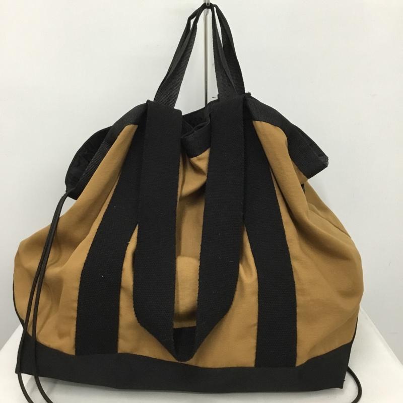 キャプテンスタッグ CAPTAIN STAG トートバッグ トートバッグ 大容量 2WAY FREAKS STORE ファイヤープルーフ キャンプトートバッグ アウトドア ロゴ、文字 黒 / ブラック / X ベージュ / ベージュ /  メンズ USED 古着 中古 10142202