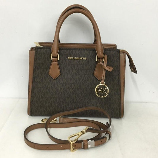 マイケルコース MICHAEL KORS ハンドバッグ ハンドバッグ 35T0GWXM8B 2WAY ショルダーバッグ ロゴ、文字 茶 / ブラウン / X ダークブラウン / ダークブラウン /  レディース USED 古着 中古 10144930