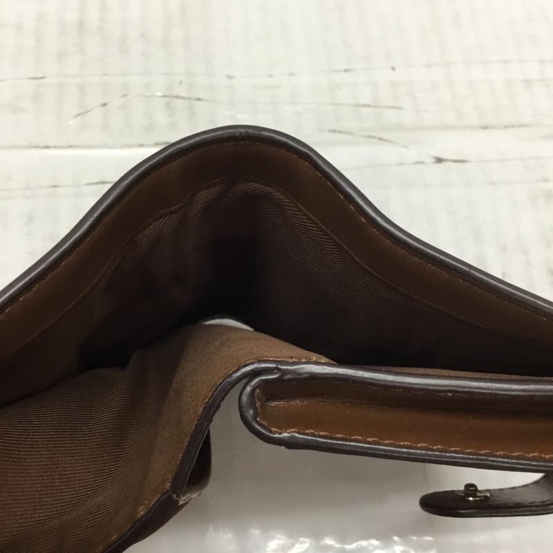 コーチ COACH 財布 二つ折り シグネチャー ロゴ、文字 茶 / ブラウン /  レディース USED 古着 中古 10109864