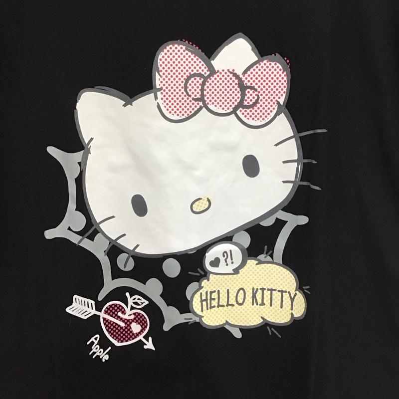 古着 USED Tシャツ 半袖 ハローキティ LL プリント X キャラクター 黒 / ブラック /  レディース USED 古着 中古 10147686