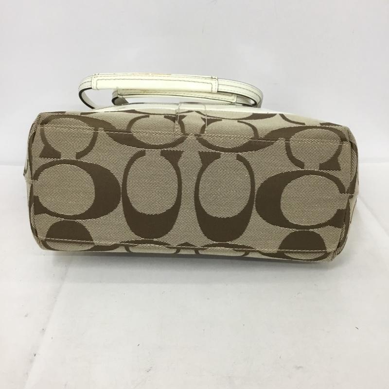 コーチ COACH トートバッグ トートバッグ 12429 シグネチャー ロゴ、文字 ベージュ / ベージュ / X 白 / ホワイト /  レディース USED 古着 中古 10134316