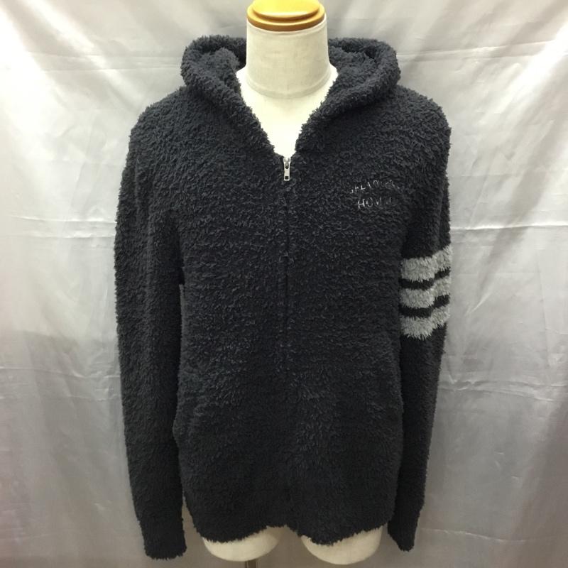 ジェラードピケオム GELATO PIQUE HOMME パーカー 長袖 ジップアップパーカー 長袖パーカー フード付きパーカー M ロゴ、文字 灰 / グレー /  メンズ USED 古着 中古 10111932