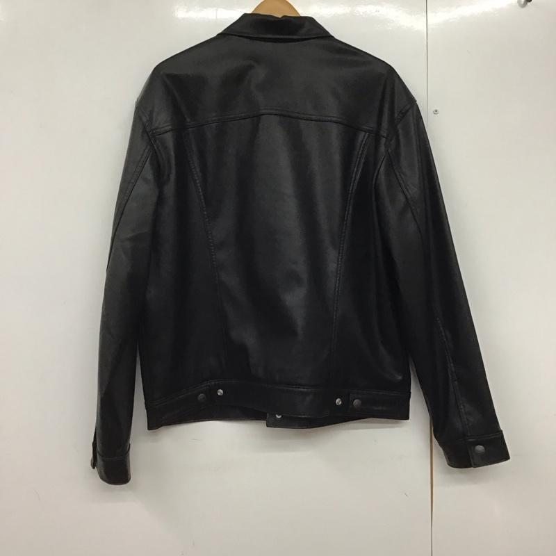 リーバイストラウスアンドコー Levi Strauss & co. ジャケット、上着 ジャケット、ブレザー レザージャケット フロントボタン アウター L 無地 黒 / ブラック /  メンズ USED 古着 中古 10142365