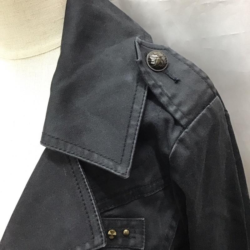 ディーゼル DIESEL ワンピース ひざ丈スカート ストレッチ ミリタリー 長袖 S 無地 黒 / ブラック /  レディース USED 古着 中古 10115467