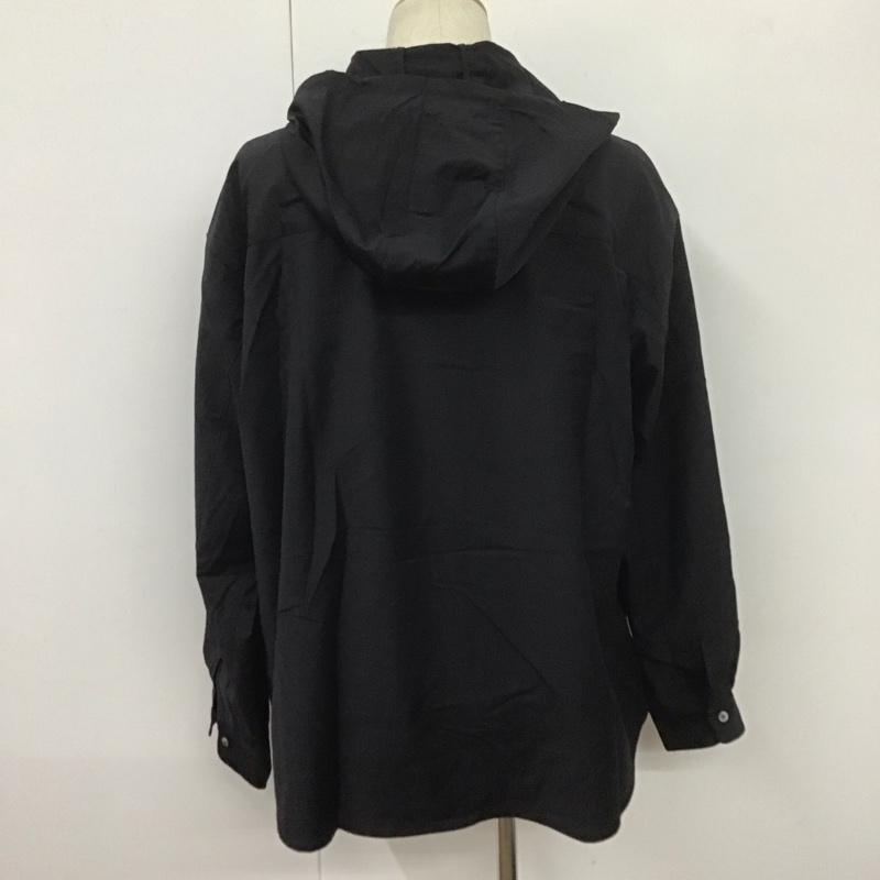 アバハウス ABAHOUSE シャツ、ブラウス 長袖 長袖シャツパーカー カジュアルシャツ 長袖シャツ アウター L 無地 黒 / ブラック /  メンズ USED 古着 中古 10107784