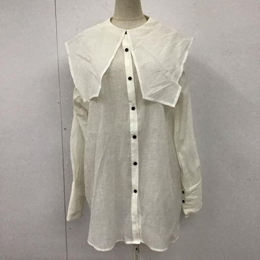 ジーナシス JEANASIS シャツ、ブラウス 長袖 JS064211MC ビッグカラー FREE 無地 白 / ホワイト /  レディース USED 古着 中古 10111439