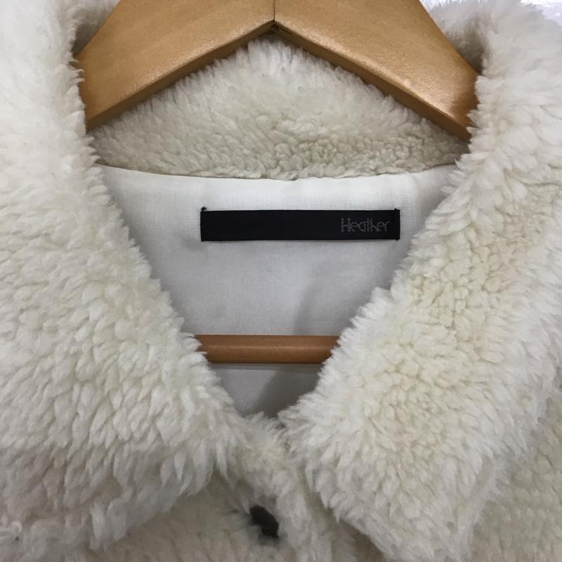 ヘザー Heather ジャケット、上着 ジャンパー、ブルゾン HE070397TS BIGボアジャケット FREE 無地 白 / ホワイト /  レディース USED 古着 中古 10140757