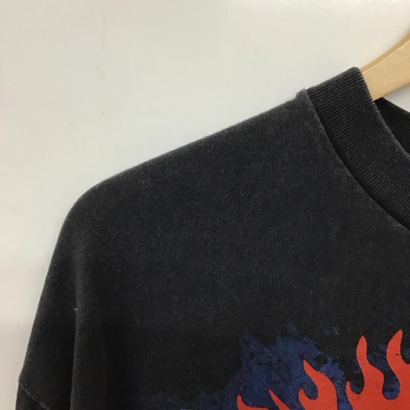 リザレクション RESURRECTION カットソー 長袖 長袖カットソー プリントカットソー クルーネック バンドTシャツ XL プリント ダークグレー / ダークグレー /  メンズ USED 古着 中古 10150418