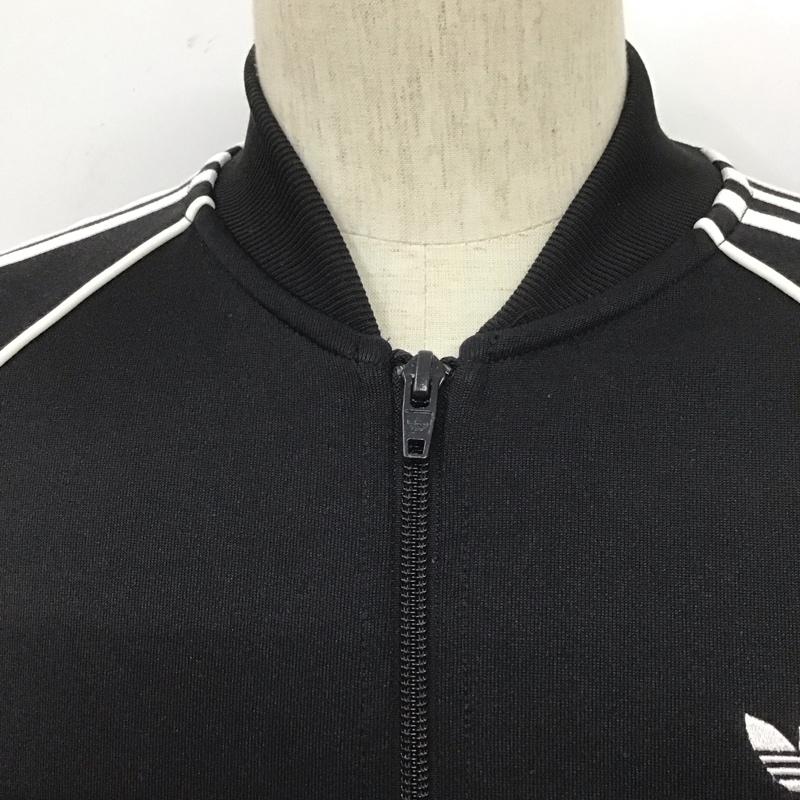 アディダス adidas ジャケット、上着 ジャンパー、ブルゾン CW1256 3ストライプ トラックトップ トラックジャケット M 無地 黒 / ブラック /  メンズ USED 古着 中古 10106269