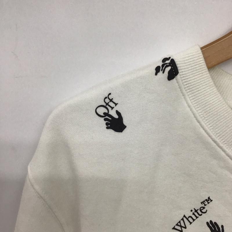 オフホワイト Off-White トレーナー 長袖 L プリント X ロゴ、文字 白 / ホワイト /  メンズ USED 古着 中古 10142154