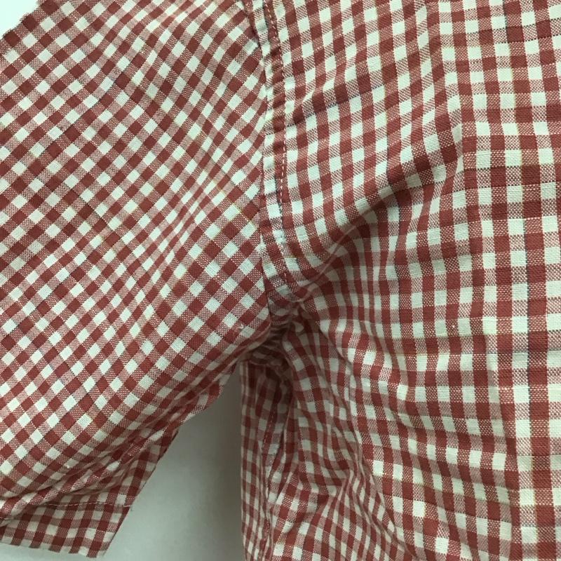 エディーバウアー Eddie Bauer シャツ、ブラウス 半袖 ボタンダウン 胸ポケット S チェック 白 / ホワイト / X 桃 / ピンク /  メンズ USED 古着 中古 10112917