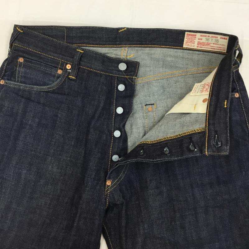 エヴィス EVISU パンツ デニム、ジーンズ 36 ロゴ、文字 インディゴ / インディゴ /  メンズ USED 古着 中古 10144216