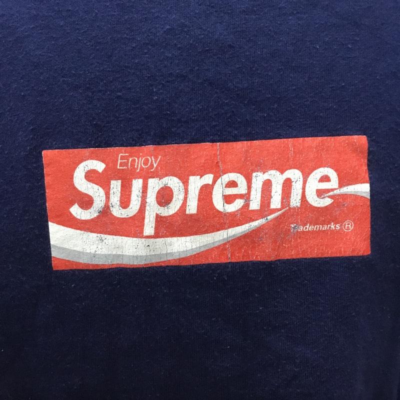 シュプリーム Supreme Tシャツ 半袖 CocaCola box logo L プリント X ロゴ、文字 紺 / ネイビー /  メンズ USED 古着 中古 10108782