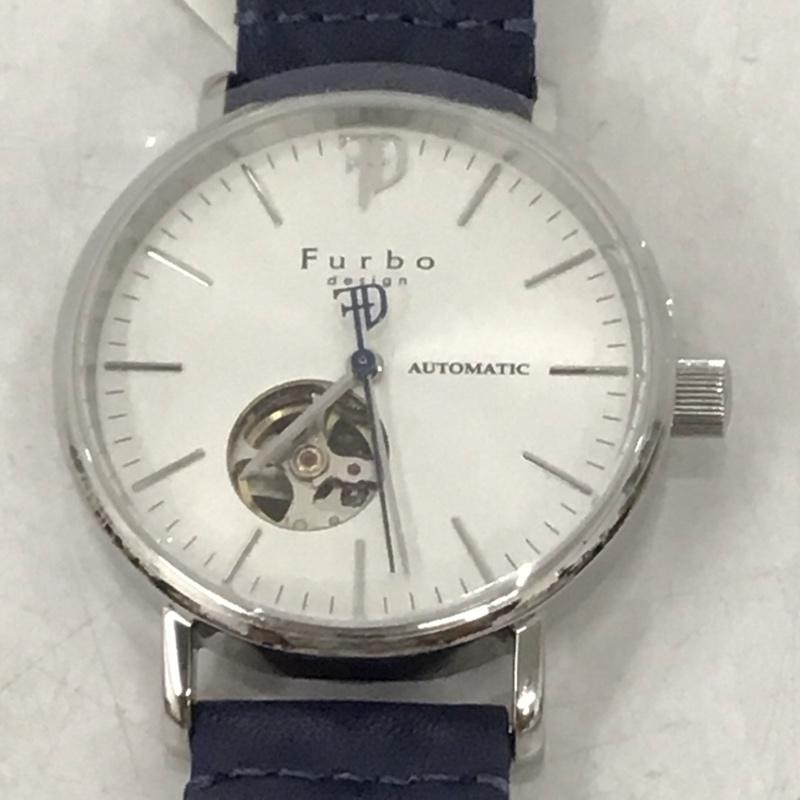 ファルボ FURBO 腕時計 アナログ（自動巻き） F2002SSINV レザーベルト ロゴ、文字 紺 / ネイビー /  メンズ USED 古着 中古 10134779