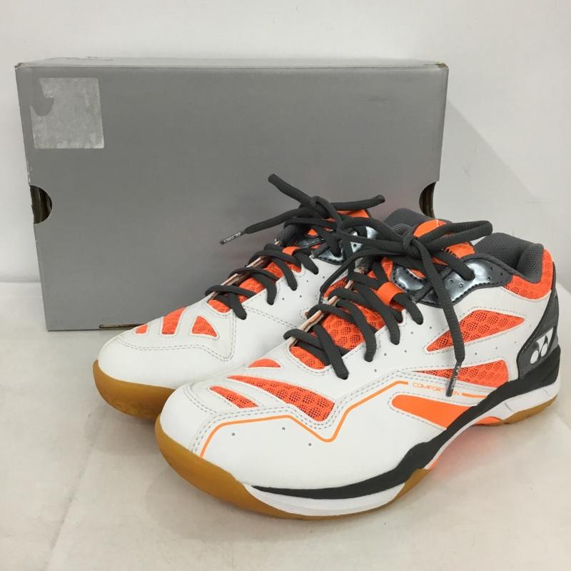 ヨネックス YONEX スニーカー スニーカー SHBCFM バドミントンシューズ パワークッション コンフォート 25.5cm 箱有 25.5cm ロゴ、文字 白 / ホワイト / X 灰 / グレー / X 橙 / オレンジ /  メンズ USED 古着 中古 10150023