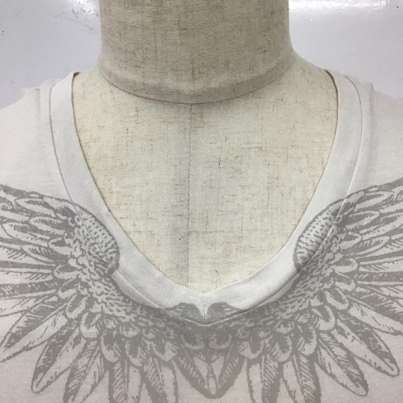 アルマーニエクスチェンジ A/X ARMANIEXCHANGE Tシャツ 半袖 Vネック S ロゴ、文字 白 / ホワイト /  メンズ USED 古着 中古 10116807