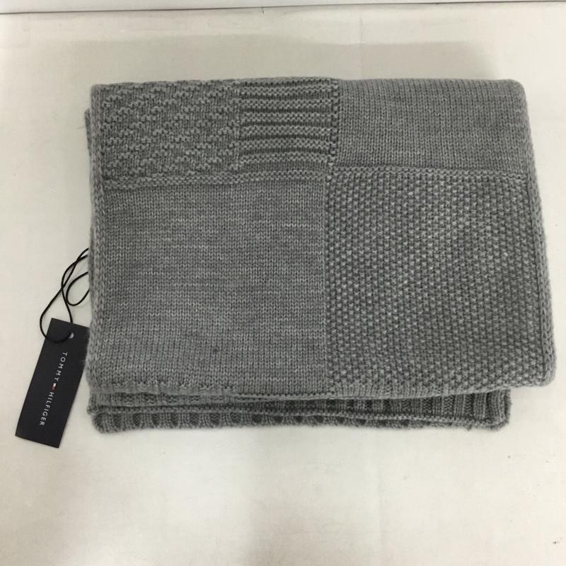 トミーヒルフィガー TOMMY HILFIGER マフラー マフラー タグ付き 無地 灰 / グレー /  メンズ USED 古着 中古 10146318