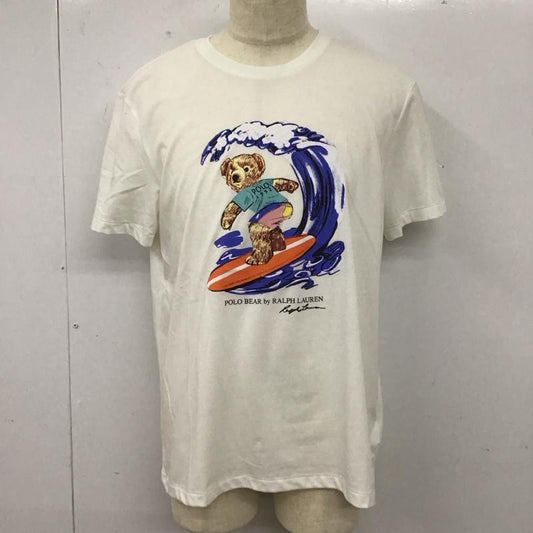 ポロラルフローレン POLO RALPH LAUREN Tシャツ 半袖 半袖カットソー プリントTシャツ クルーネックカットソー L プリント 白 / ホワイト /  メンズ USED 古着 中古 10112829
