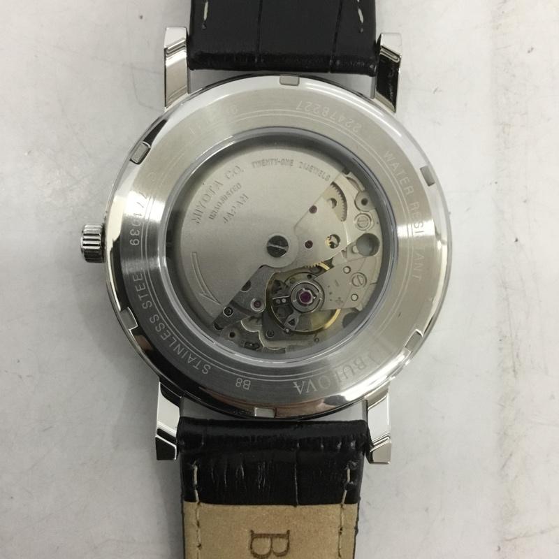 ブローバ BULOVA 腕時計 アナログ（自動巻き） 96C131 レザーベルト 箱有 ロゴ、文字 黒 / ブラック /  メンズ USED 古着 中古 10133878