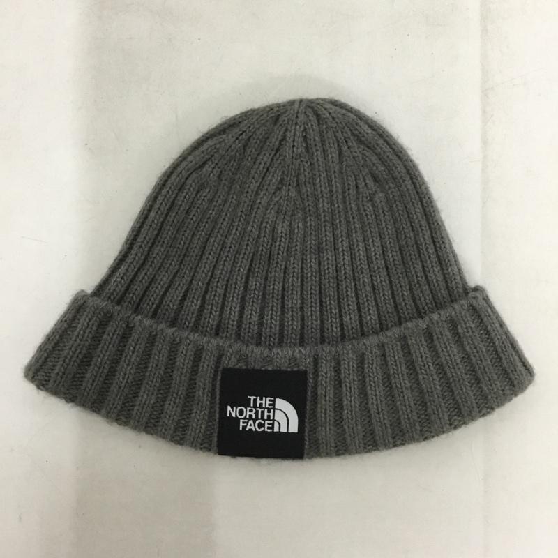 ザノースフェイス THE NORTH FACE 帽子 ニット帽 ビーニー ロゴ、文字 灰 / グレー /  メンズ USED 古着 中古 10137914