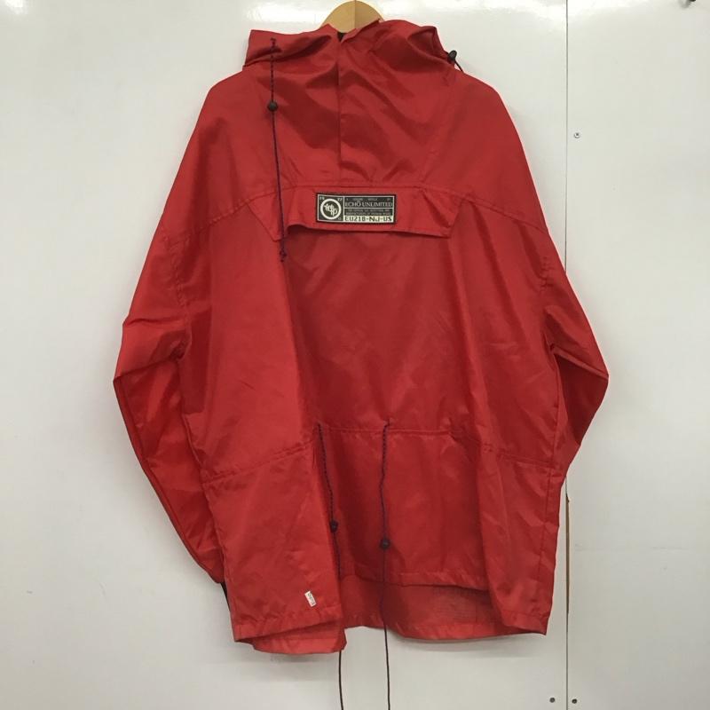エコーアンリミテッド ECKOUNLTD ジャケット、上着 ジャンパー、ブルゾン プルオーバージャケットパーカー アウター ナイロンジャケット XL ロゴ、文字 赤 / レッド /  メンズ USED 古着 中古 10148363