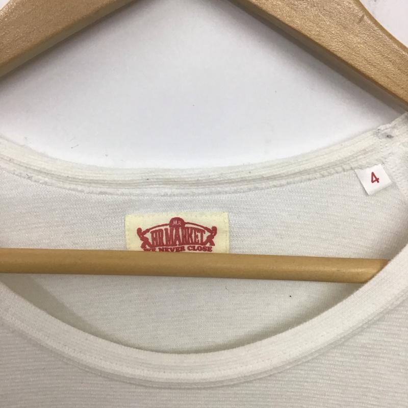 ハリウッドランチマーケット H.R MARKET Tシャツ 半袖 半袖カットソー 無地Tシャツ クルーネックカットソー M 無地 白 / ホワイト /  メンズ USED 古着 中古 10135928