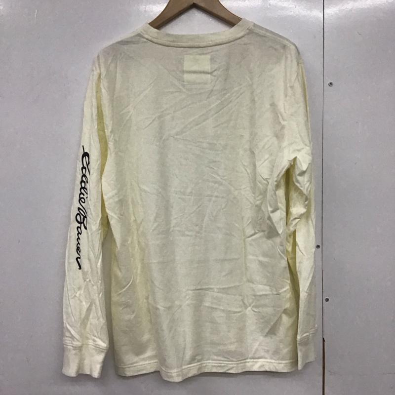 エディーバウアー Eddie Bauer カットソー 長袖 長袖カットソー プリントカットソー クルーネック M プリント 白 / ホワイト /  メンズ USED 古着 中古 10143184