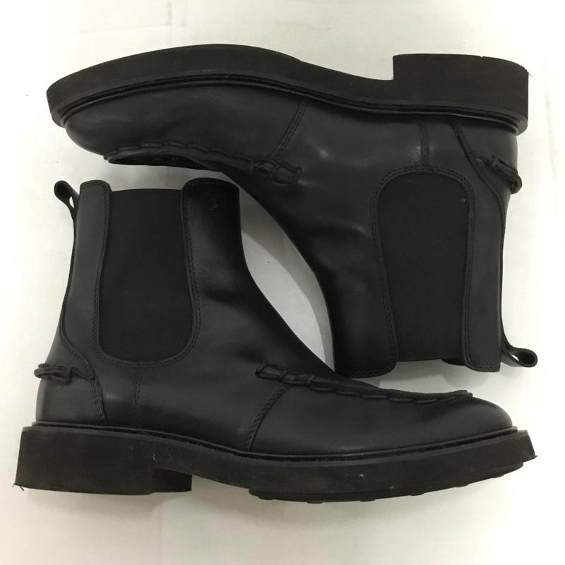 トッズ TOD S ブーツ ショートブーツ サイドゴア 81/2 箱有 ロゴ、文字 黒 / ブラック /  メンズ USED 古着 中古 10147760