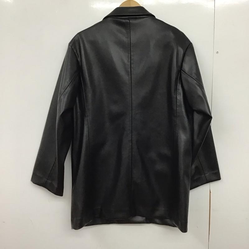 ジーナシス JEANASIS ジャケット、上着 ジャケット、ブレザー フェイクレザージャケット フロントボタン アウター FREE 無地 黒 / ブラック /  レディース USED 古着 中古 10147683