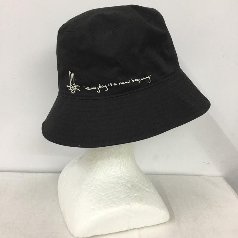 ポールスミス Paul Smith 帽子 ハット 220-5 HT 3P うさぎ コットン FREE ロゴ、文字 黒 / ブラック /  レディース USED 古着 中古 10145455