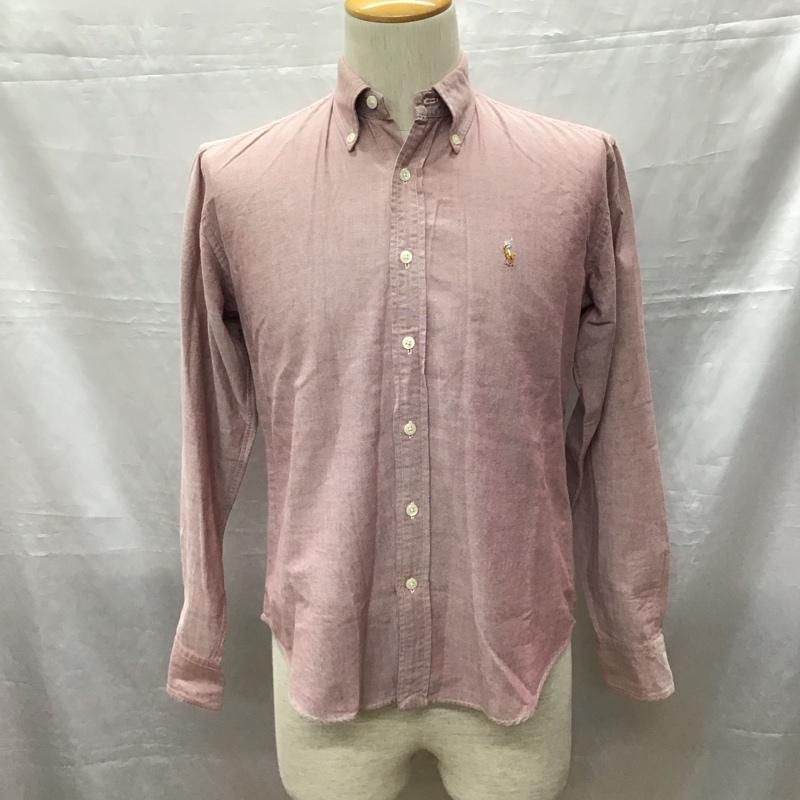 ラルフローレン RALPHLAUREN シャツ、ブラウス 長袖 ボタンダウン コットン SLIM FIT 4 ワンポイント えんじ / ワインレッド /  メンズ USED 古着 中古 10118377
