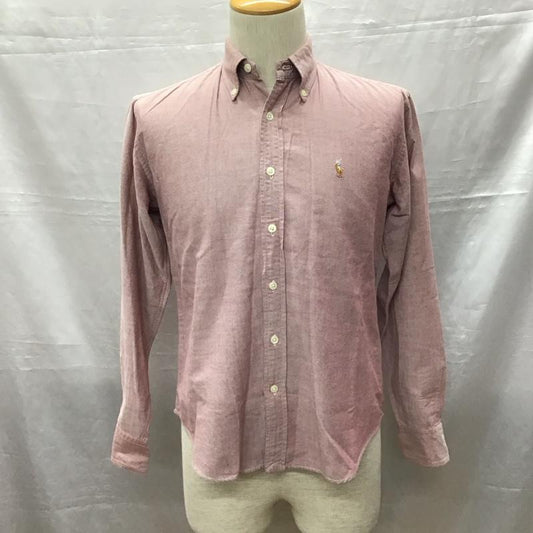 ラルフローレン RALPHLAUREN シャツ、ブラウス 長袖 ボタンダウン コットン SLIM FIT 4 ワンポイント えんじ / ワインレッド /  メンズ USED 古着 中古 10118377