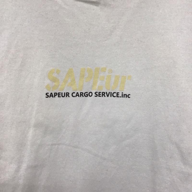 サプール SAPEur Tシャツ 半袖 半袖カットソー プリントTシャツ クルーネックカットソー プリント 白 / ホワイト /  メンズ USED 古着 中古 10148381