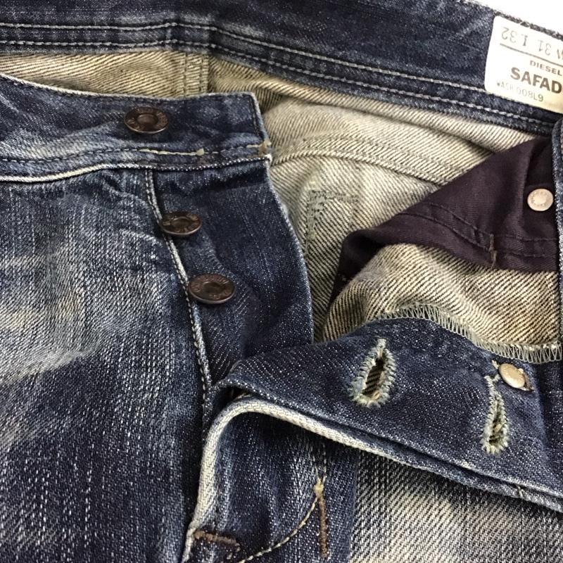 ディーゼル DIESEL パンツ デニム、ジーンズ デニムパンツ スリムパンツ カジュアルパンツ ストレッチパンツ 31インチ ダメージ加工 インディゴ / インディゴ /  メンズ USED 古着 中古 10150750