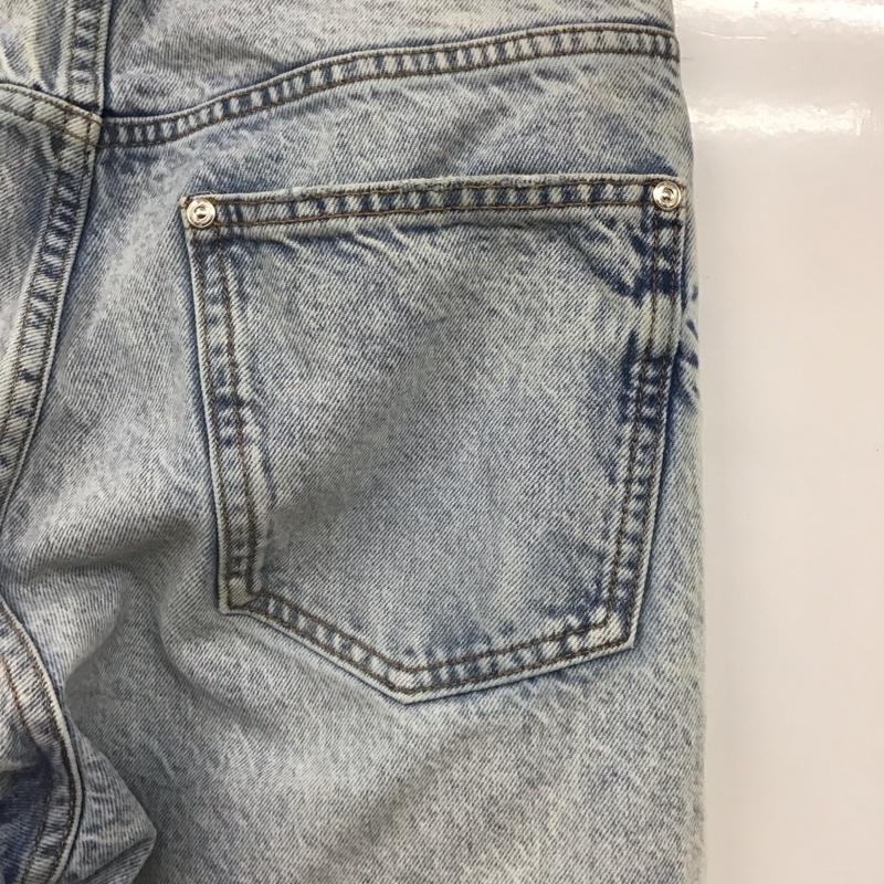 ザラ ZARA パンツ デニム、ジーンズ デニムパンツ ワイドパンツ カジュアルパンツ 38インチ 無地 インディゴ / インディゴ /  レディース USED 古着 中古 10128757