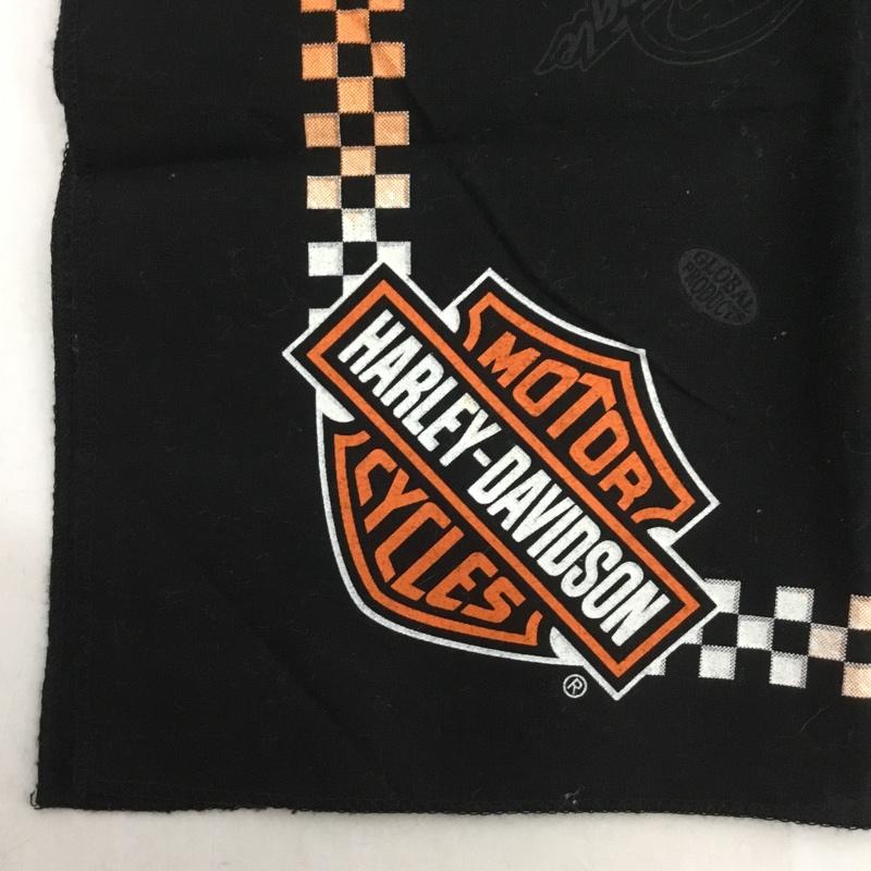 ハーレーダビッドソン Harley-Davidson ファッション小物 バンダナ 大判バンダナ 2006年 ロゴ、文字 黒 / ブラック / X 白 / ホワイト / X 橙 / オレンジ /  メンズ USED 古着 中古 10129101
