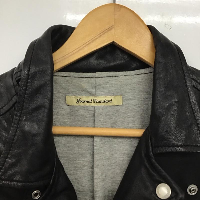 ジャーナルスタンダード JOURNAL STANDARD ジャケット、上着 ジャケット、ブレザー レザージャケット ラムレザー ライダース M 無地 黒 / ブラック /  メンズ USED 古着 中古 10144784